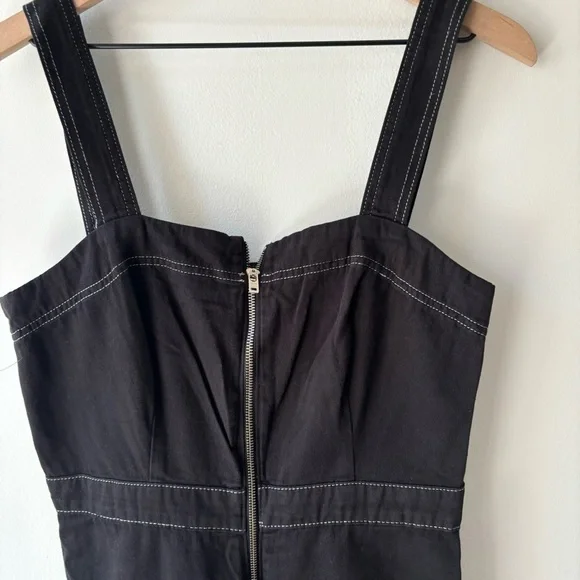 REFORMATION Ren Regenerative Cotton Denim Twill Jumpsuit In‎ Black Sz 6 - Picture 7 of 10